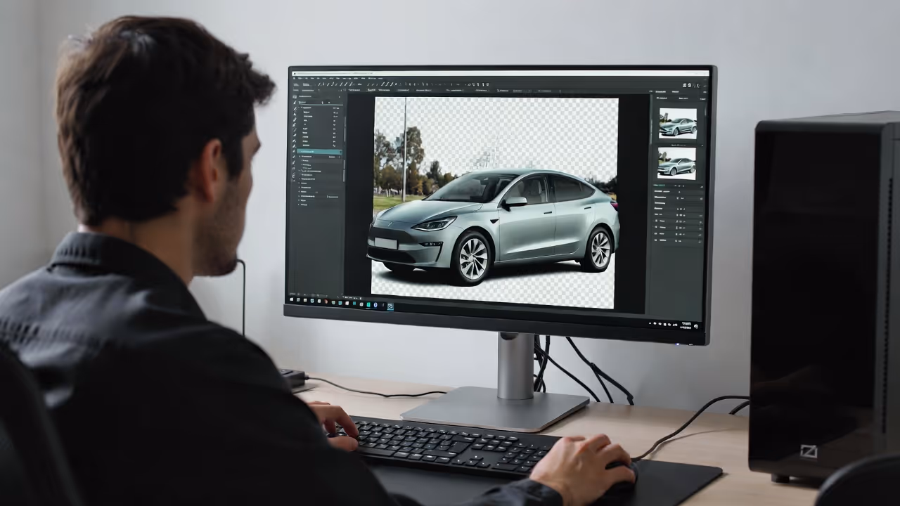 Car photo retouching