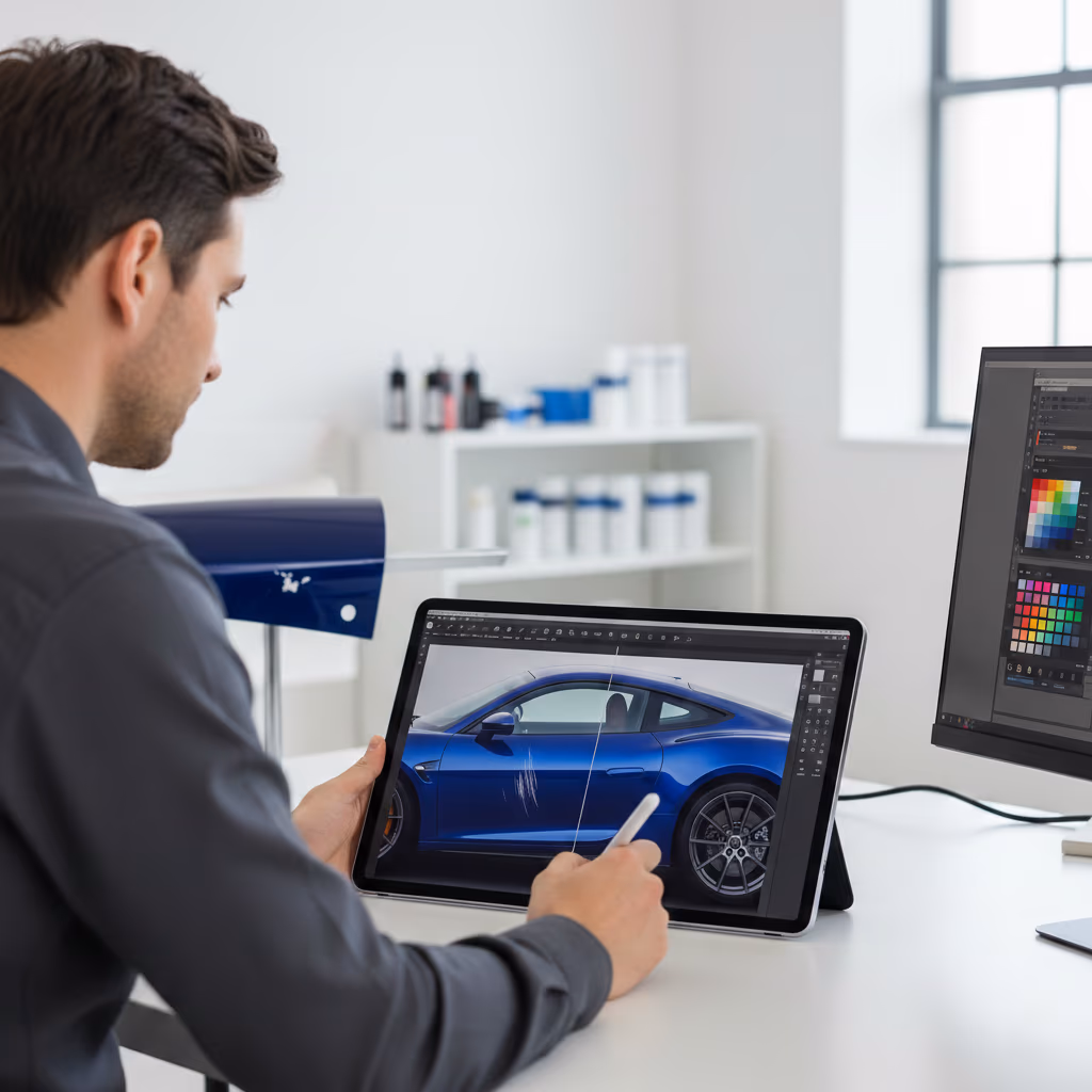 Glare removal in car photos