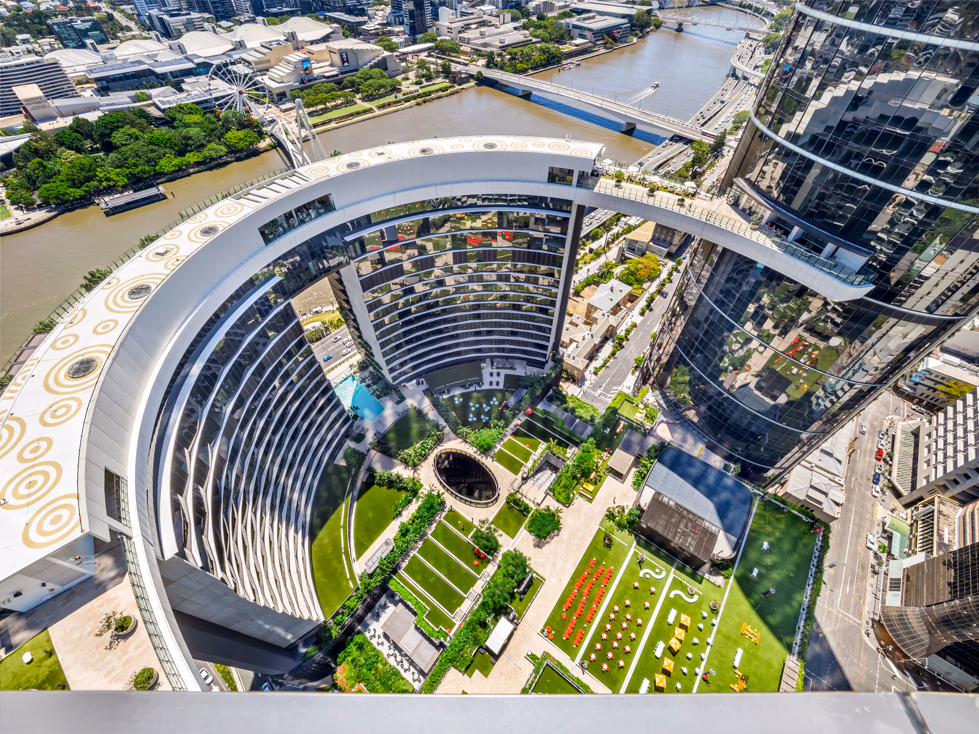 Real estate drone image with accurate boundary outlines after