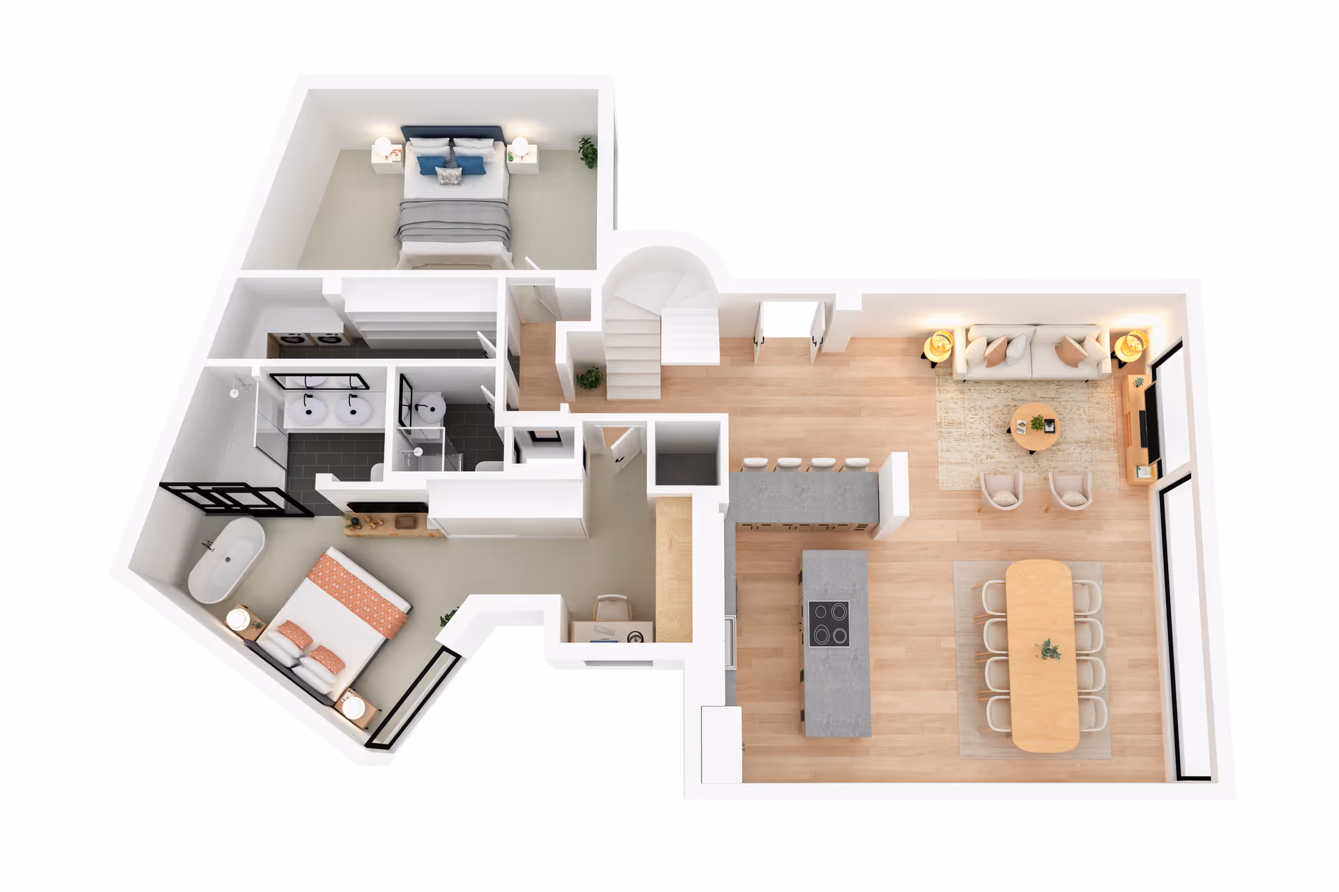 Residential 2D floor plan