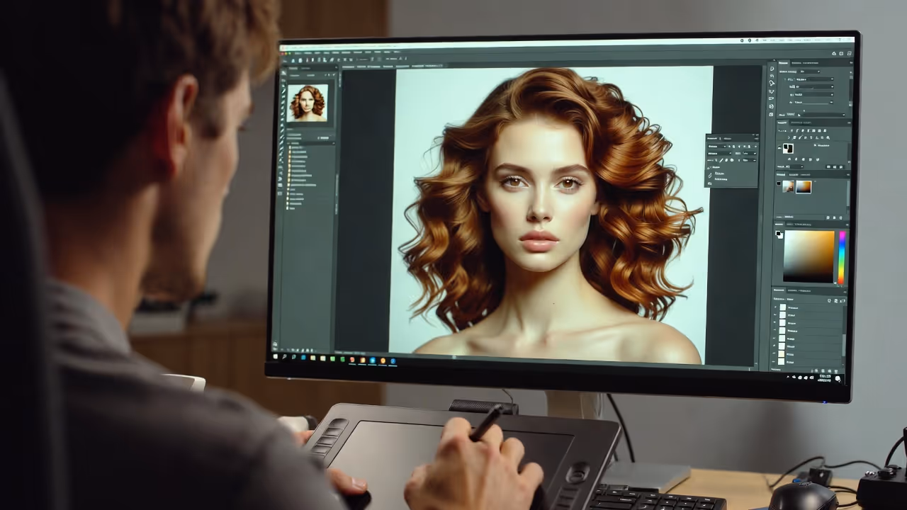 Realistic portrait photo