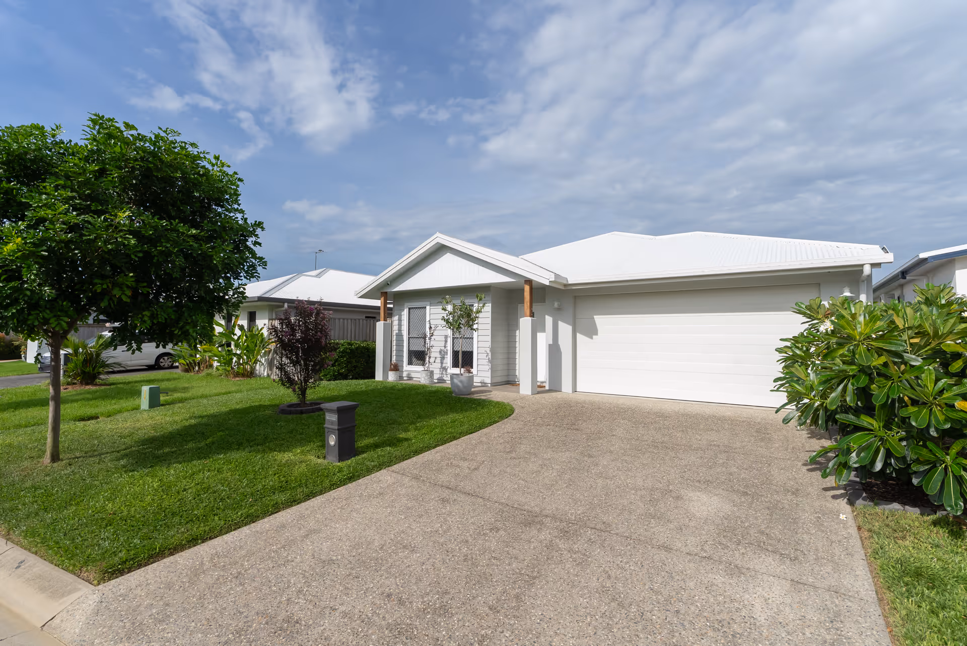 Outdoor property images with vibrant sky replacement before